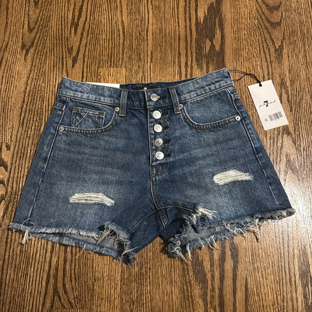 NEW WITH TAGS 7 For All Mankind Monroe Cutoff Shorts Sz. 25